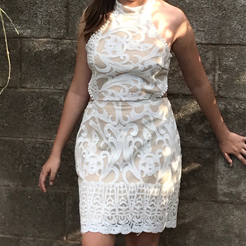 Lace-up backless Dress